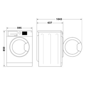 MÁQUINA ROUPA HOTPOINT NWS 8469 WK SPT - Image 5